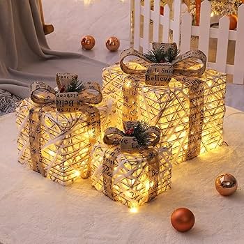 クリスマスギフト6点特盛asa Amazon.co.jp: ギフトボックス LEDライト付き クリスマス飾り